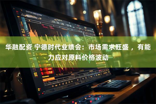 华融配资 宁德时代业绩会：市场需求旺盛 ，有能力应对原料价格波动